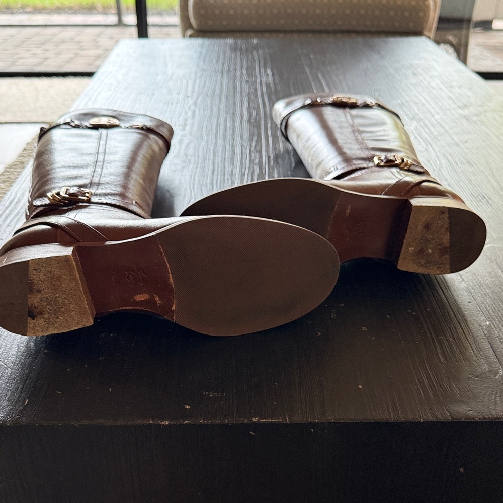 Tory Burch Equestrian Style Leather Boots - Picture 7 of 8